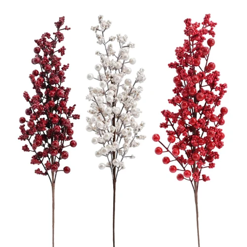 Christmas Wineberry Spray Pick (3 Colours)