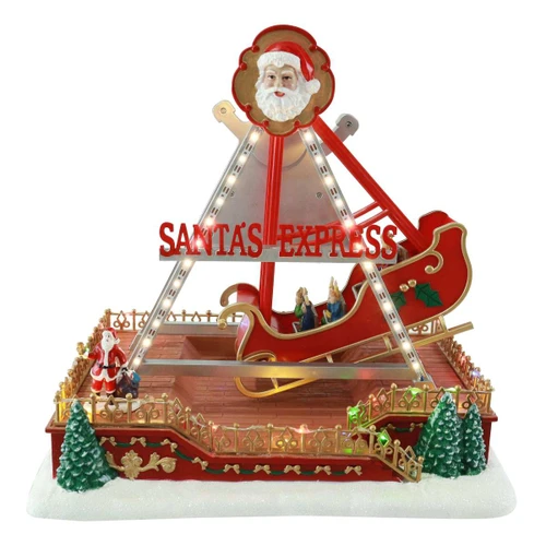 Musical Illuminated Swinging Santa’s Express Sleigh Ride