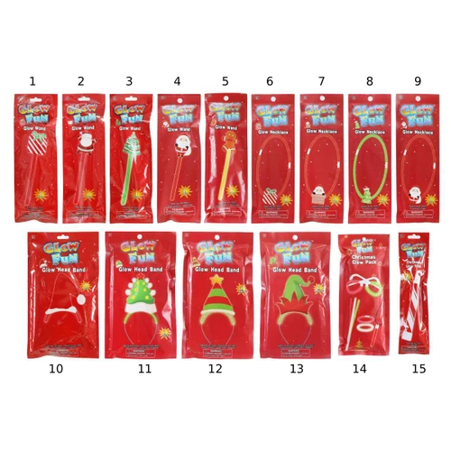 Glow Fun Christmas Mega Mix Light-Up Novelty Set (15 Styles)