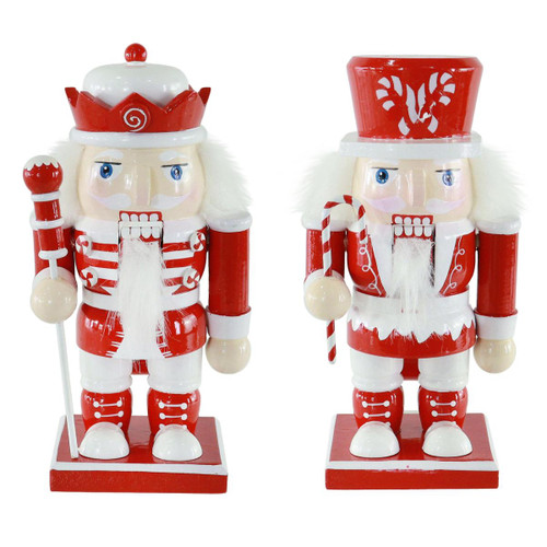 Chubby Red & White Nutcracker