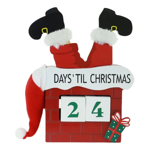Whimsical Santa Stuck in Chimney Advent Countdown Calendar
