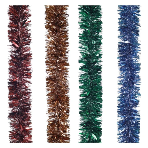 Mix Cut Metallic Christmas Tinsel Garland