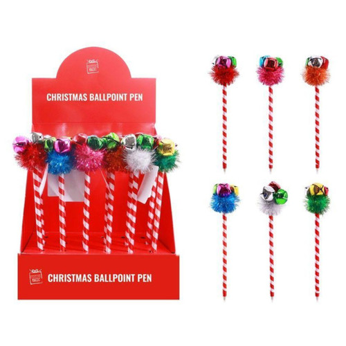 Jingle Bell Candy Cane Christmas Ballpoint Pen (6 Styles)