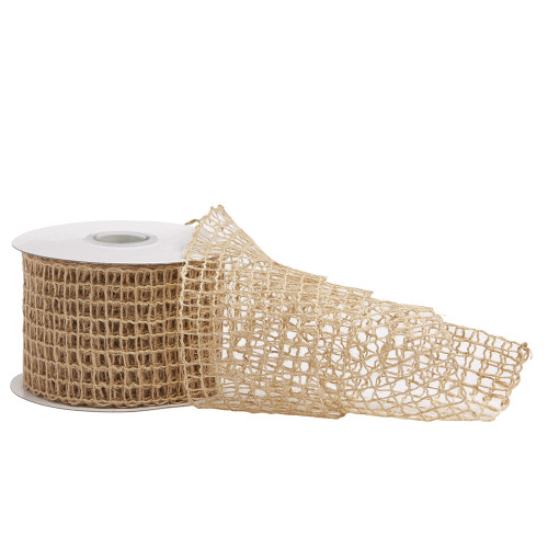Natural Brown Loose Weave Hessian Ribbon Natural Brown Loose Weave Hessian Ribbon
