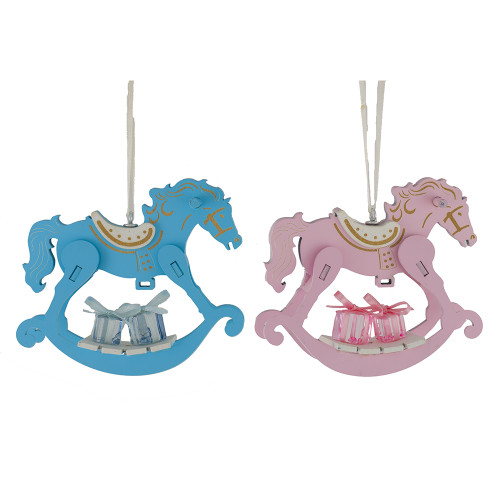 Blue Rocking Horse Ornament - 13cm Blue Rocking Horse Ornament - 13cm
