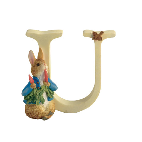 Beatrix Potter - Letter U Peter Rabbit w Radishes Figurine Beatrix Potter - Letter U Peter Rabbit w Radishes Figurine