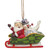 Santa and Frosty In Sleigh hanging decoration - 7cm