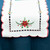 Festive White Table Runner with Red Poinsettia