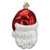 Santa with face Mask Glass Ornament