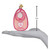Pink Baby Bib Glass Ornament 