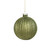 Glass Ribbed Apple Green Bauble