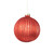 Glass Ribbed Red Bauble