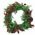 Red And Green Pinecone Wreath 