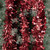 Festive Red Matte Tinsel Display