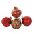 Red Glass Mixed Baubles (Set of 9) 