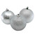 Silver Textured Baubles (Pack of 6) 