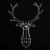 3D Hanging Reindeer Head Wall Decor Dual Colour - white
