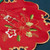 Red Table Placemat with Red Poinsettia