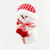 Red White Festive Snowman with Red Mittens