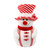 Snowman with Red White Striped Top Hat