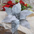 Silver Poinsettia with Glittered Petals