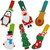 Multicolour Wooden Christmas Pegs (Set of 6)