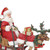  Festive Through the Woods Santa in Sleigh Tabletop Decor