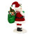 Festive Greeting Santa with Bell and Green Sack