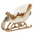 Katherines Collection Ivory Gold Sleigh with Faux Fur Blanket 