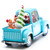 Santa with Gingerbread in Blue Pickup Ute Lightup Water Lantern