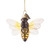  Yellow Bee Happy Glass Ornament