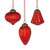 Red Mercury Glass Ornament (3 Styles)