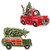 Automobile with Tree Glass Ornament (2 Styles)