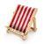  Red White Stripe Deckchair Book ipad Stand