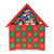 Red Nativity Scene Advent Calendar Lightup 