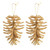 Gold Glittered Pinecone Ornament (Set of 2) 