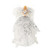 White Silver Angel Cone Tree Topper 