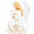 Ivory Gold Kneeling Angel Holding Candle