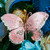 Bright Pink Glitter Sequin Butterfly
