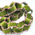 Green Velvet Retro Chain Garland - 125cm