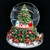 Santa with Reindeer Musical Tree Snowglobe 