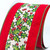 Wide Holly Pattern with Red Berry on Red Background Ribbon 