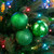 Winter Green Textured Baubles Style Display