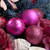 Fuchsia Textured Baubles Style Display