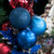 Midnight Blue Textured Baubles Style Display