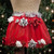 Red skirt w bows and tinsel waist Adorable Costume