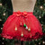 Red skirt w tinsel hem Adorable Costume
