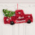 Christmas Elves Tinsel Red Christmas Pick Up Truck with Tree - 36cm 
