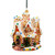 Christmas Elves Glass Gingerbread House Ornament - 14cm 