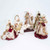 Christmas Elves Burgundy Gold Nativity Set (Holy Family On Base) - 35cm 
